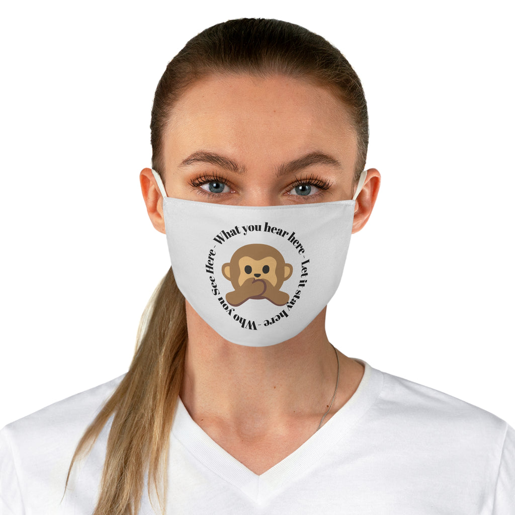 The Anonymity Statement Fabric Face Mask