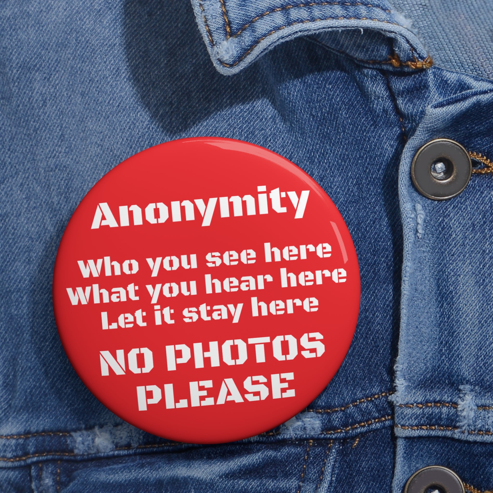 Anonymity Badge Red