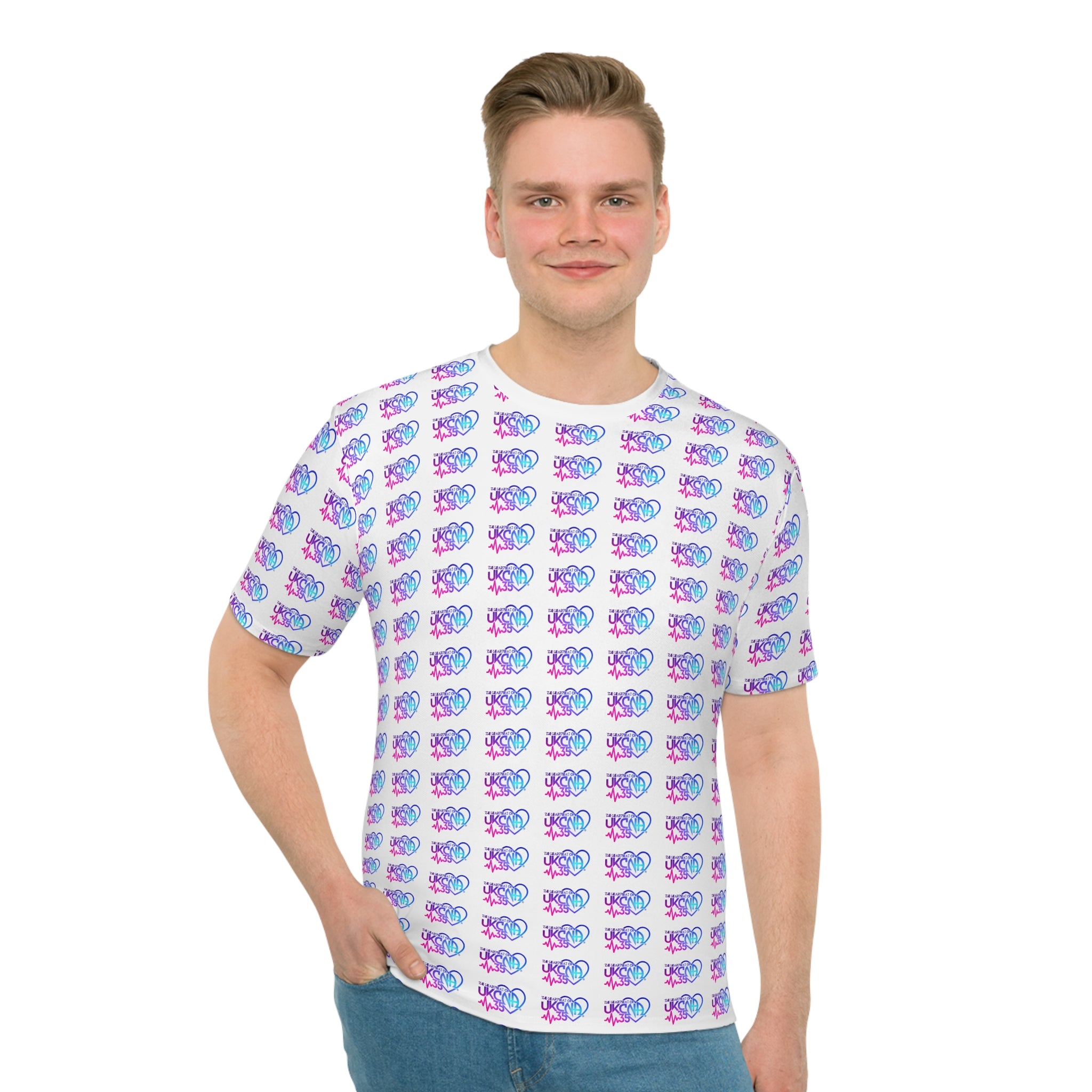 UKCNA Men's Loose T-shirt White (AOP)