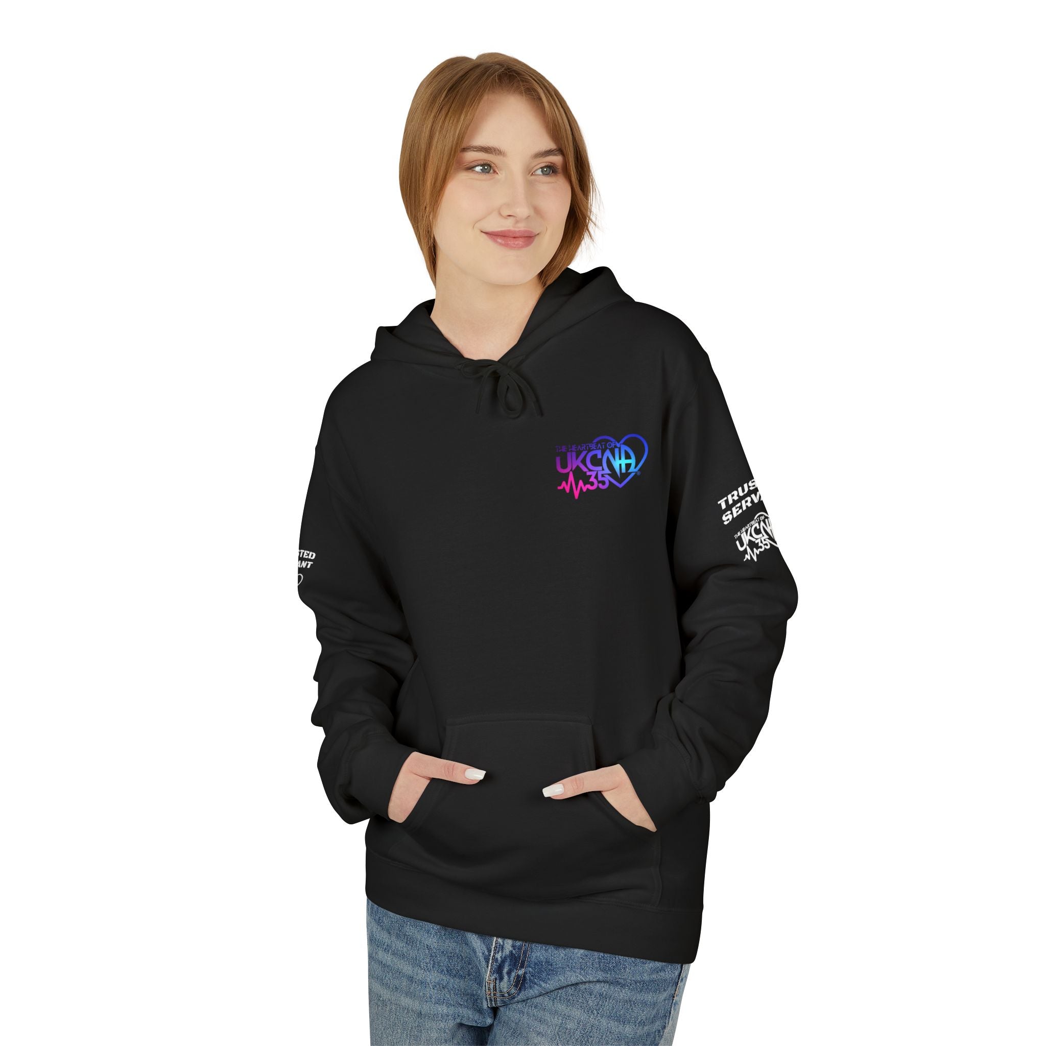 UKCNA TS White and Colour Softstyle Fleece Hoodie