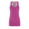 UKCNA Women's Cut & Sew Racerback Dress (Pink Polka Dot)