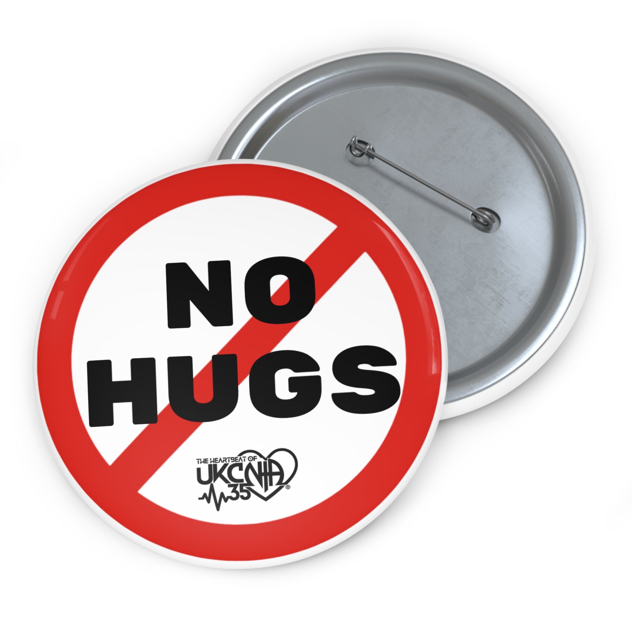 UKCNA NO HUGS Badge